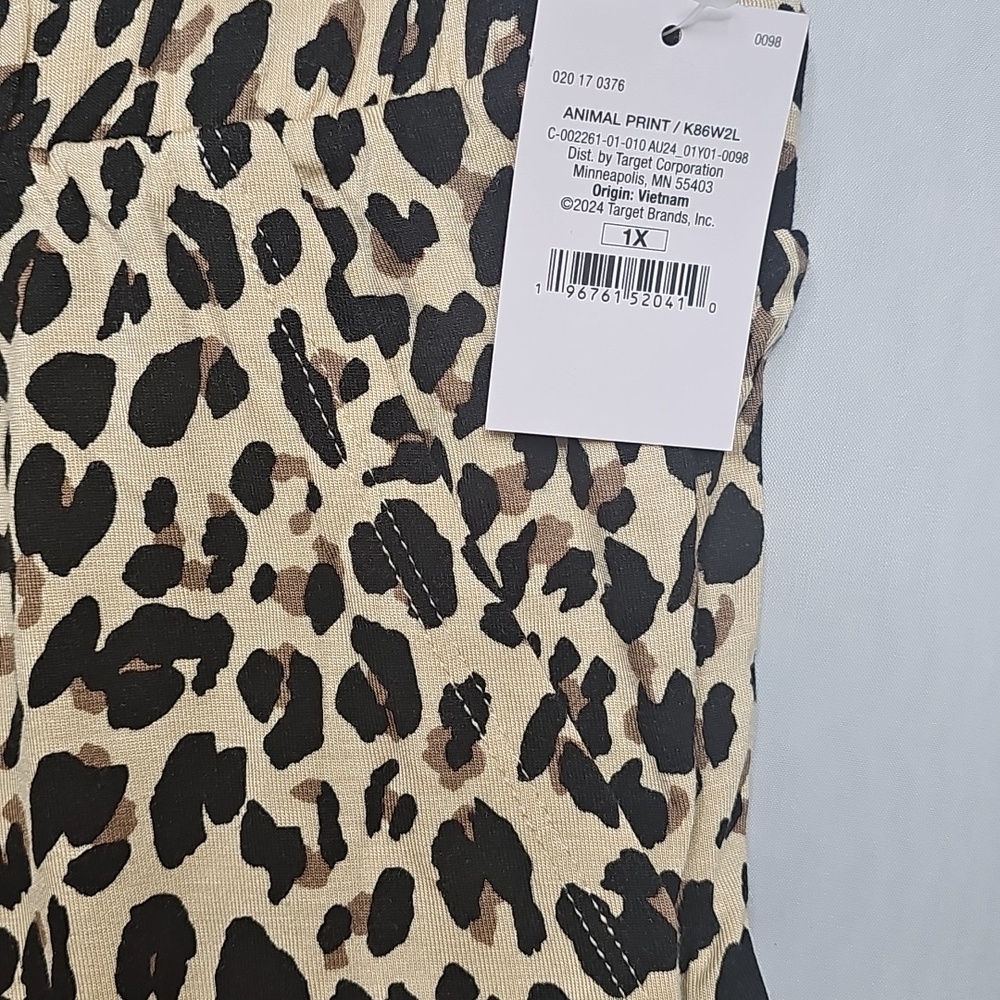 Leopard Print Drawstring Wide-Leg Sleep Pants - Picture 2 of 3
